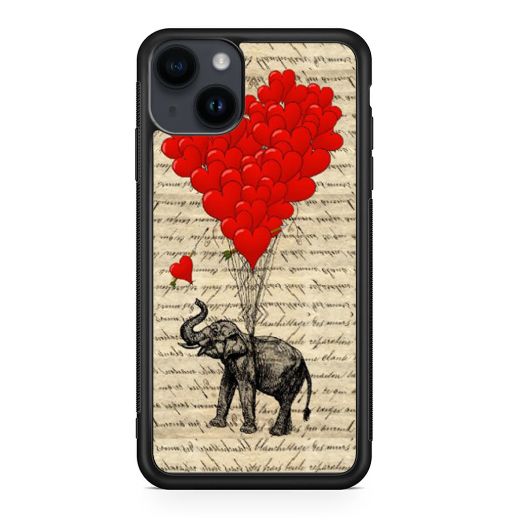 Elephant And Heart iPhone 14 / 14 Plus Case