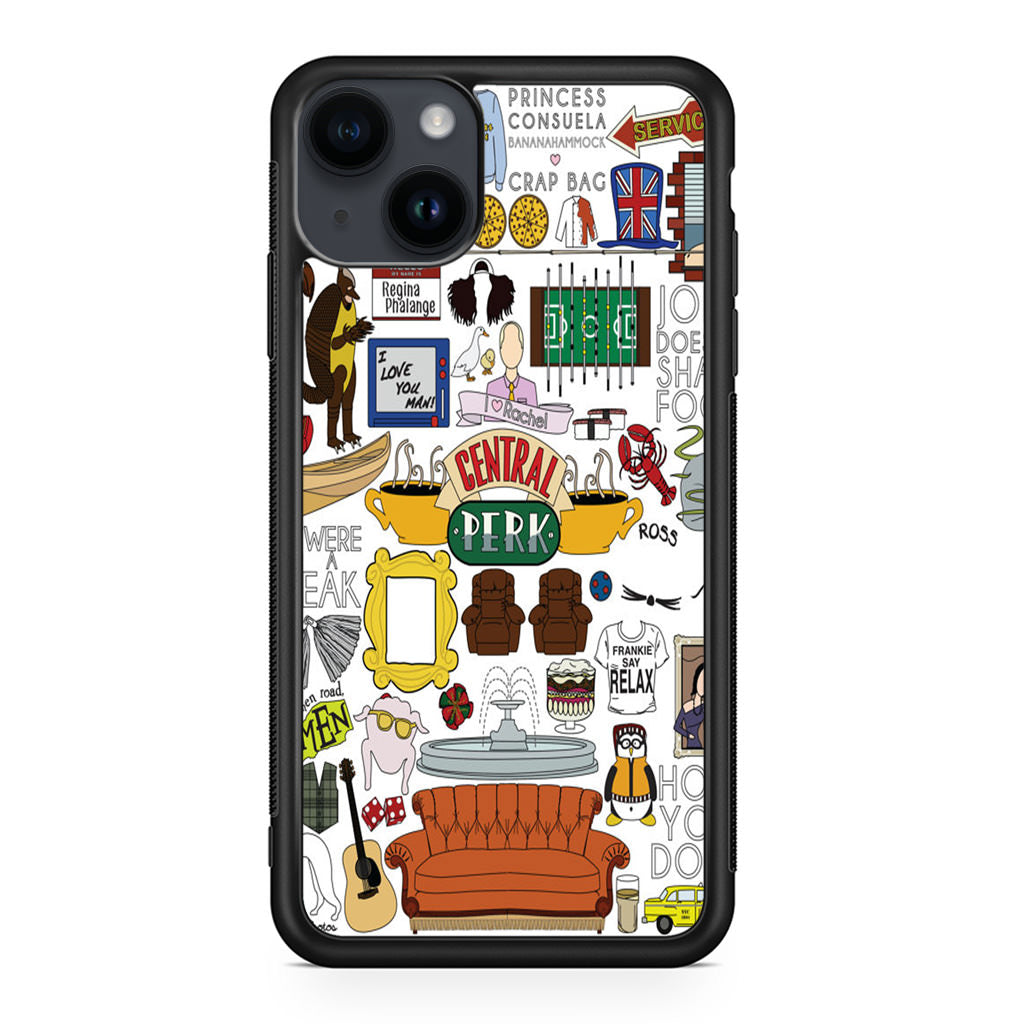 Friends TV Show Central Perk Sticker iPhone 14 / 14 Plus Case