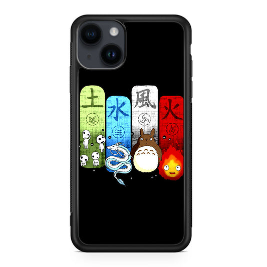 Ghibli Elemental Charms iPhone 15 / 15 Plus Case