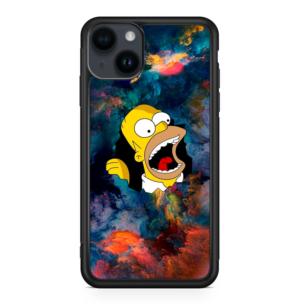 Homer Behind The Black Hole iPhone 14 / 14 Plus Case