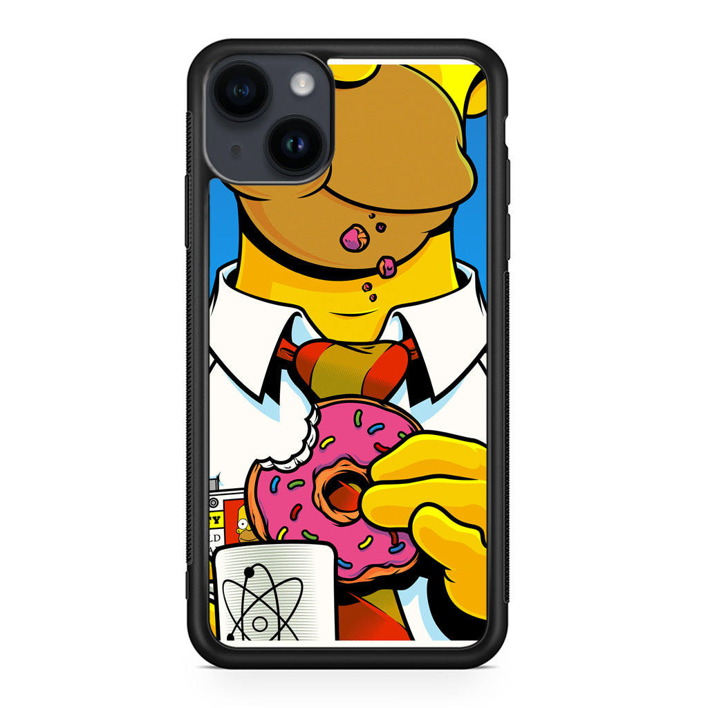 Homer Eats Donut iPhone 14 / 14 Plus Case