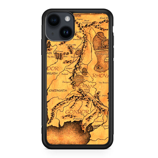 Middle Earth Map Hobbit iPhone 14 / 14 Plus Case