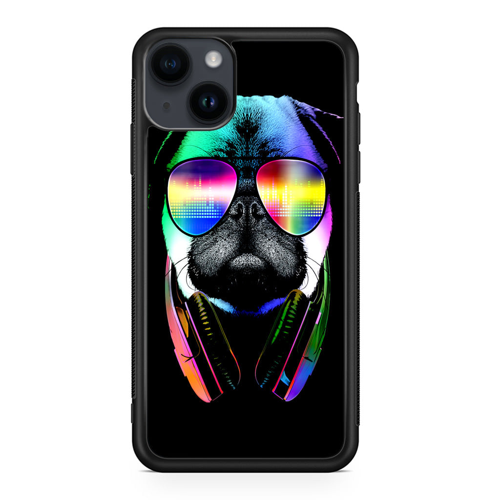 Music Lover Pug V iPhone 14 / 14 Plus Case