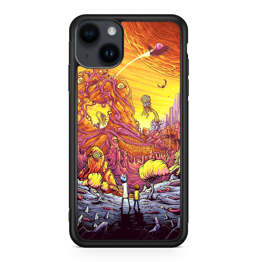 Rick And Morty Alien Planet iPhone 14 / 14 Plus Case