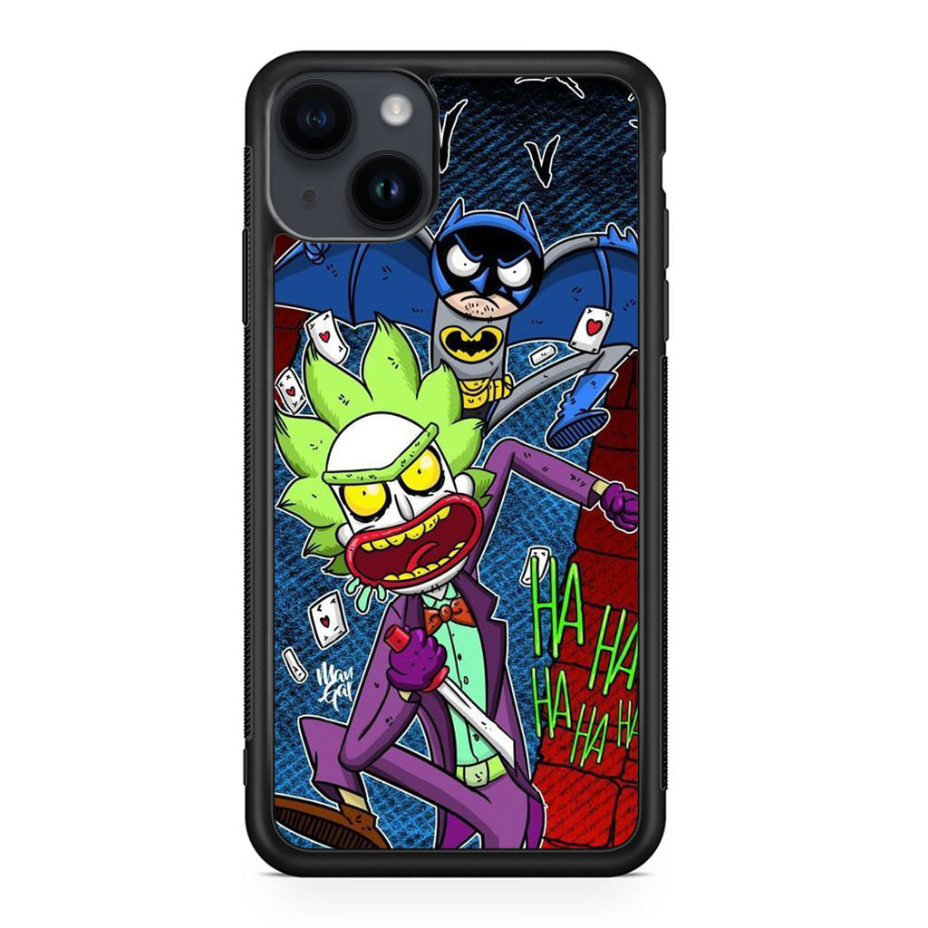 Rick And Morty Bat And Joker Clown iPhone 14 / 14 Plus Case