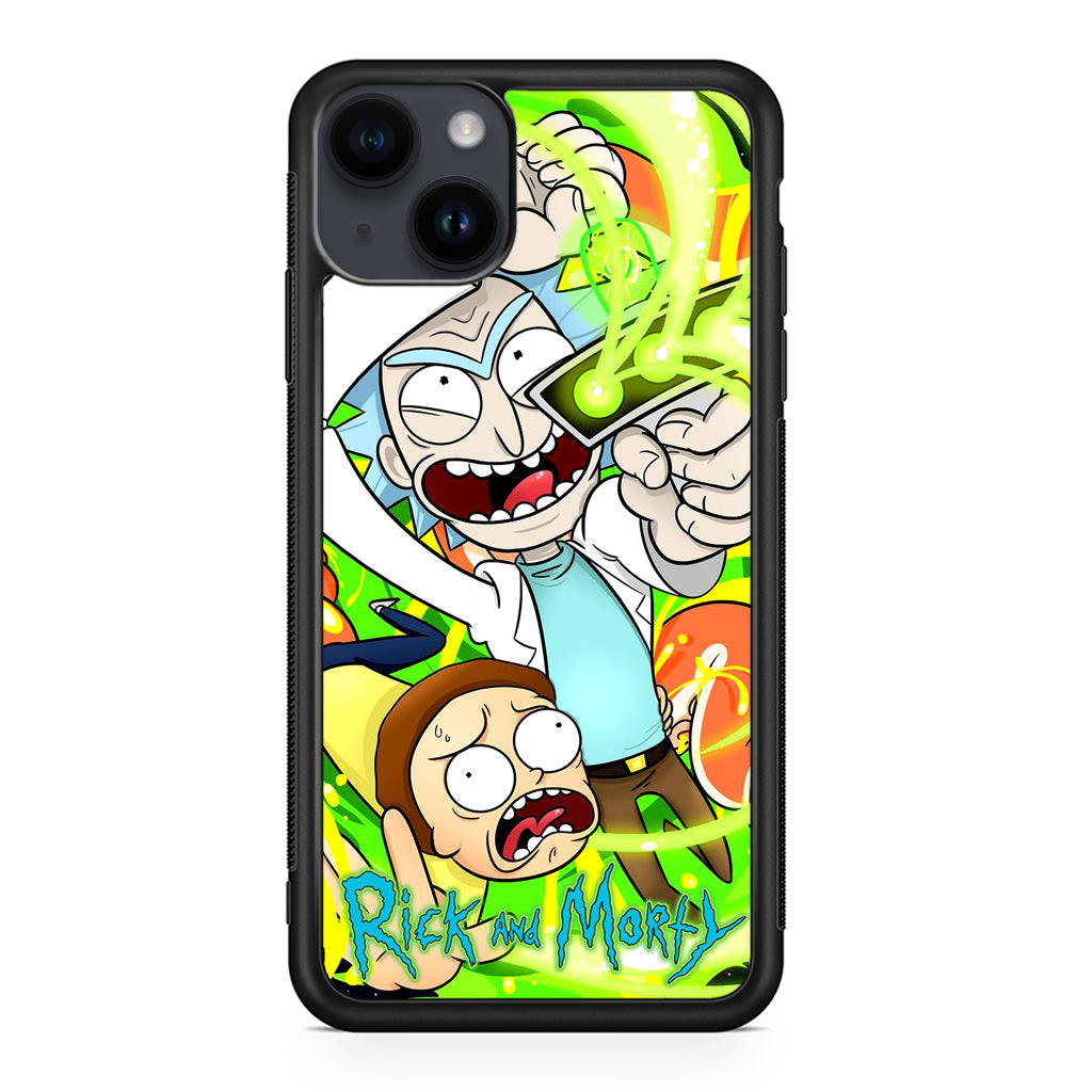 Rick And Morty Shoot Portal Gun iPhone 14 / 14 Plus Case