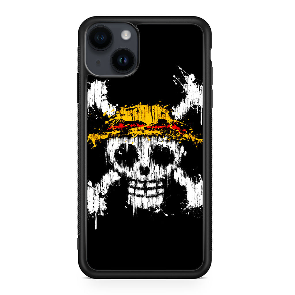 Straw Hat Pirate Logo Paint iPhone 14 / 14 Plus Case