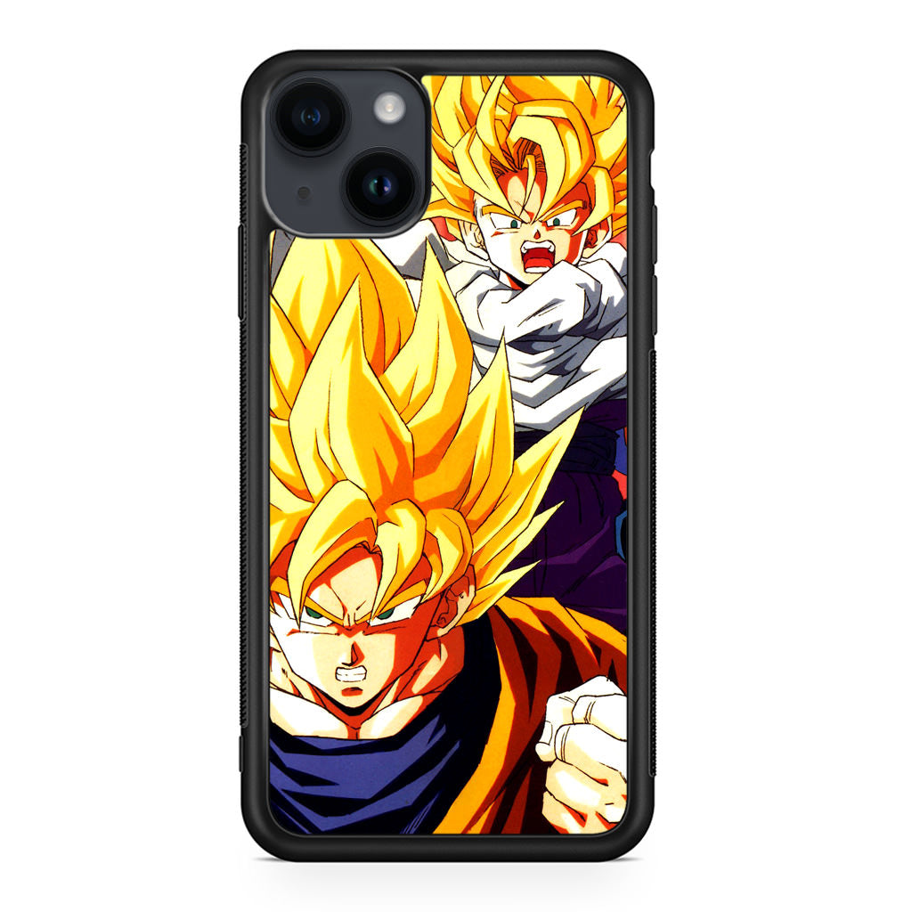 Super Saiyan Goku And Gohan iPhone 14 / 14 Plus Case