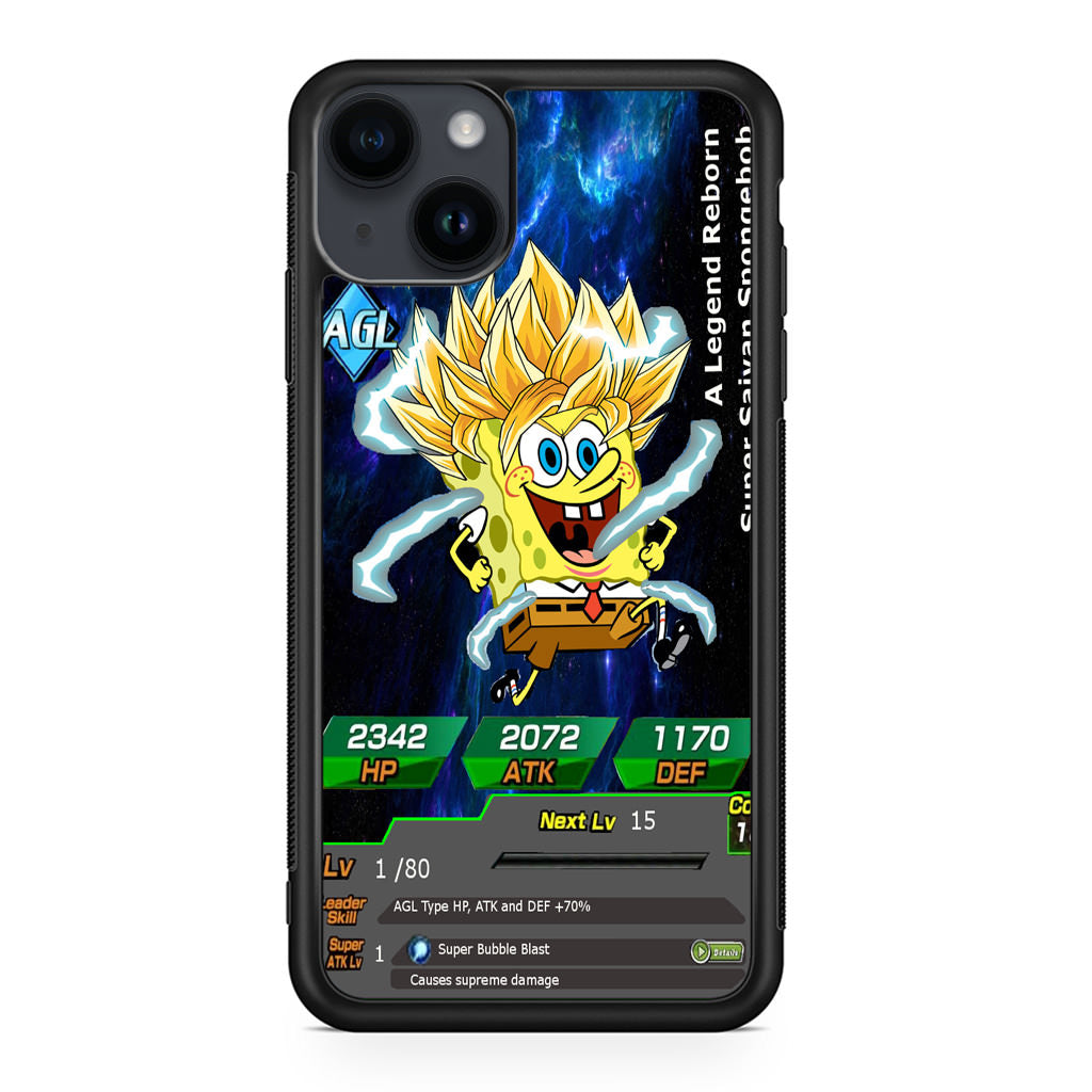 Super Saiyan Spongebob Card iPhone 15 / 15 Plus Case