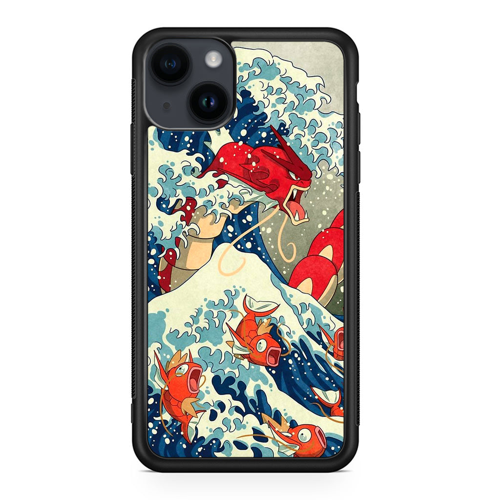 The Great Wave Of Gyarados iPhone 15 / 15 Plus Case