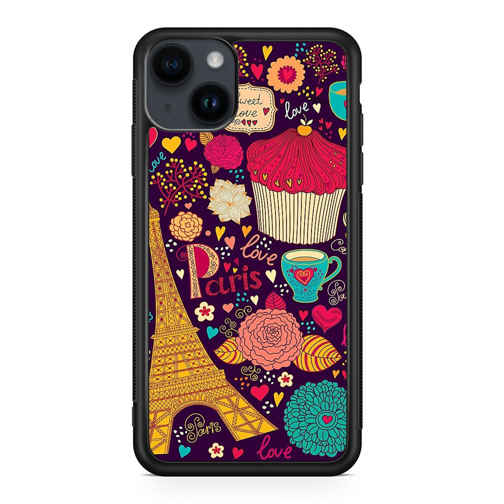 Vintage Love In Paris iPhone 14 / 14 Plus Case