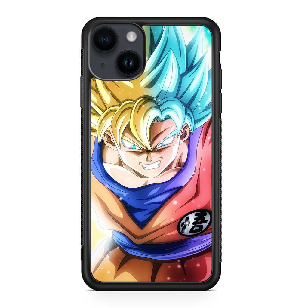 Goku SSJ 1 to SSJ Blue iPhone 14 / 14 Plus Case