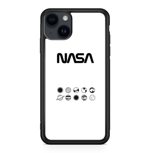 NASA Minimalist White iPhone 14 / 14 Plus Case