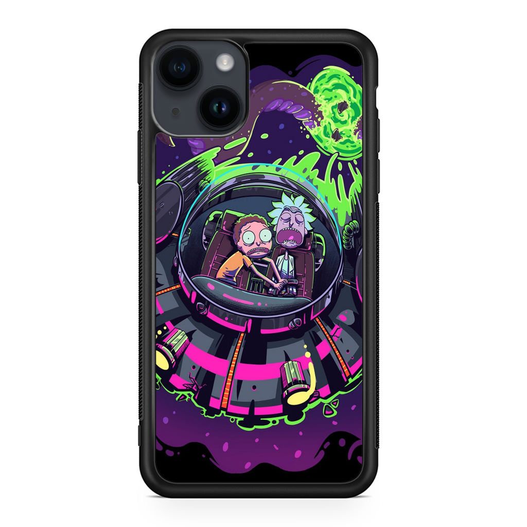 Rick And Morty Spaceship iPhone 15 / 15 Plus Case