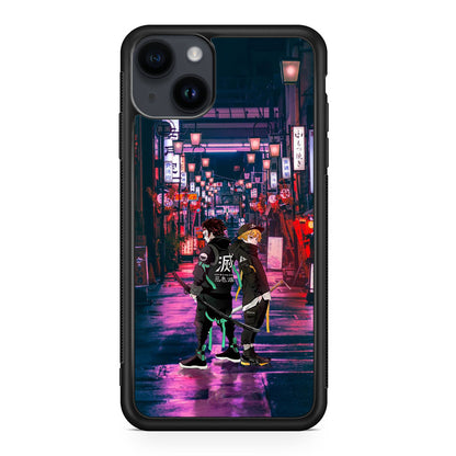 Tanjiro And Zenitsu in Style iPhone 14 / 14 Plus Case