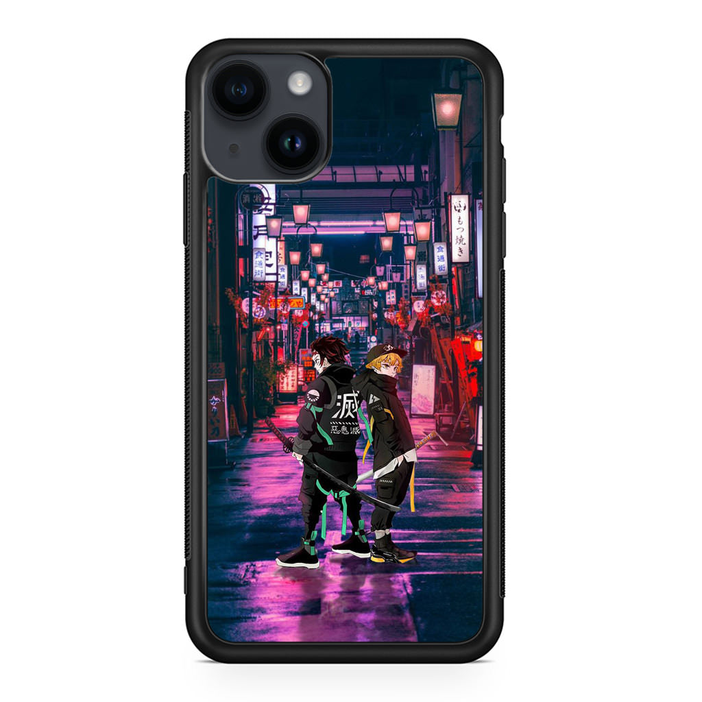 Tanjiro And Zenitsu in Style iPhone 15 / 15 Plus Case