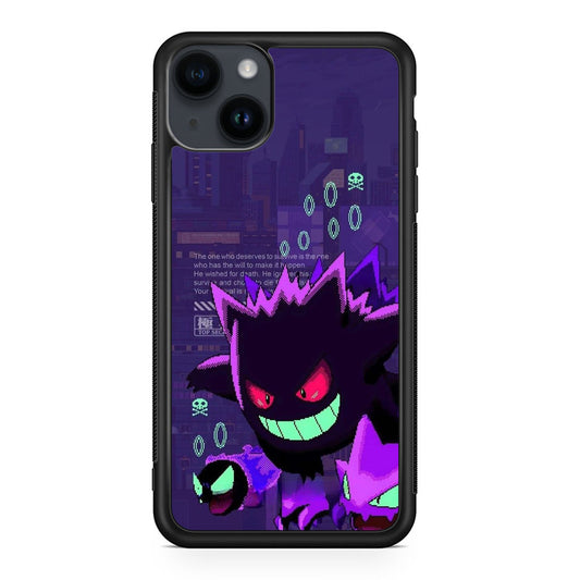 Gengar Pixel Art iPhone 14 / 14 Plus Case