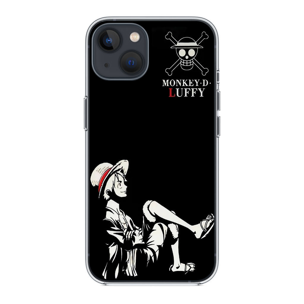 Monkey D Luffy Black And White iPhone 14 / 14 Plus Case