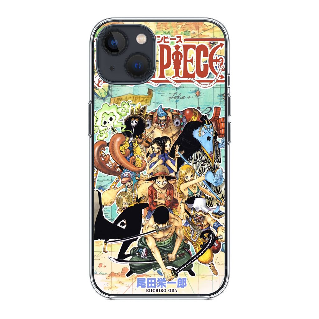 One Piece Comic Straw Hat Pirate iPhone 14 / 14 Plus Case