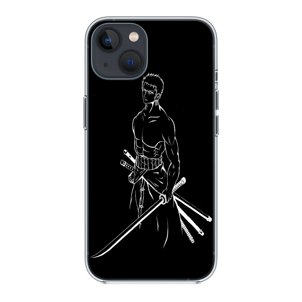 Roronoa Zoro Outlines iPhone 14 / 14 Plus Case