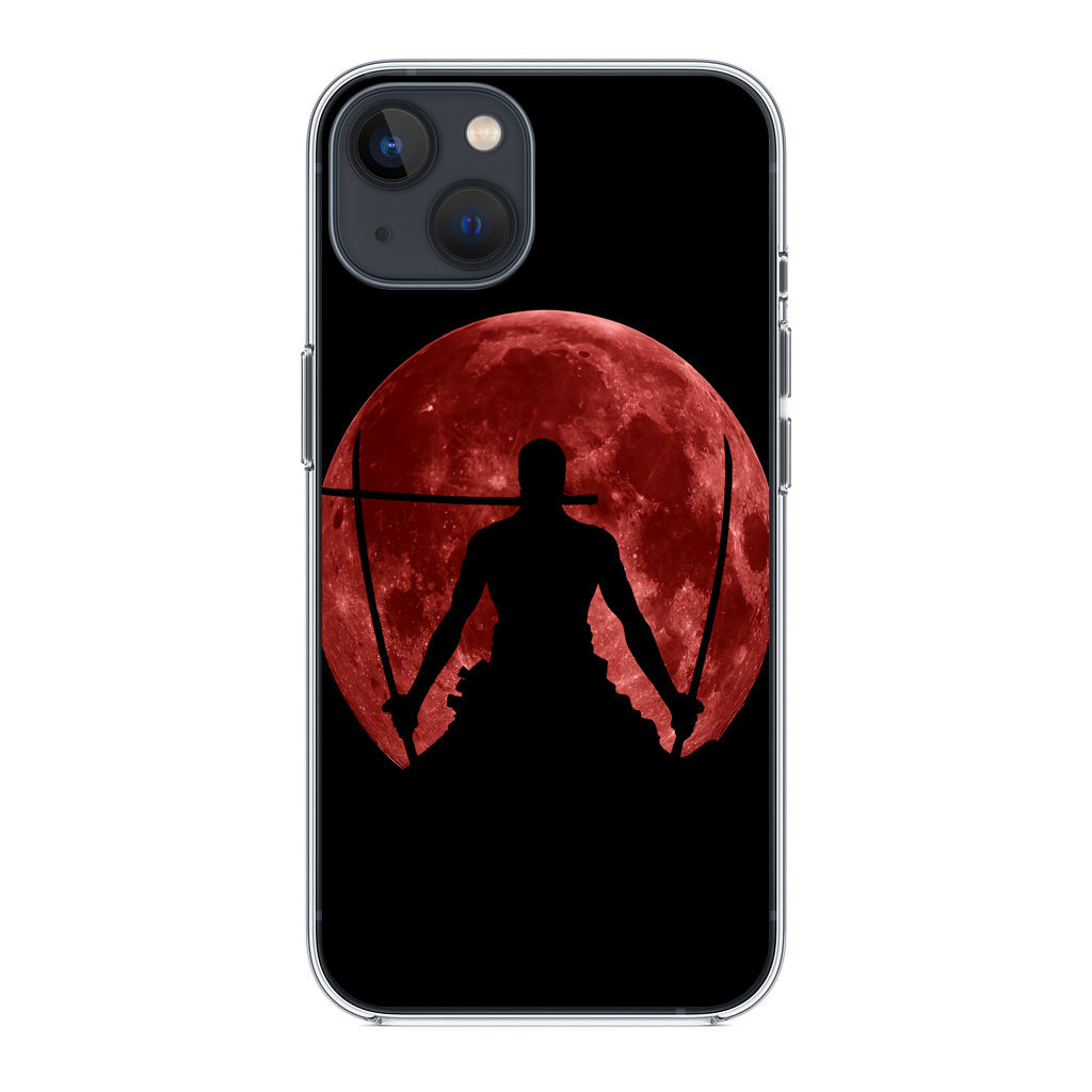 Silhouette Of Zoro In Santoryu Mode iPhone 14 / 14 Plus Case