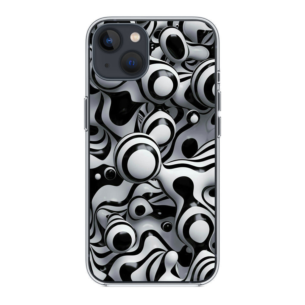 Abstract Art Black White iPhone 14 / 14 Plus Case