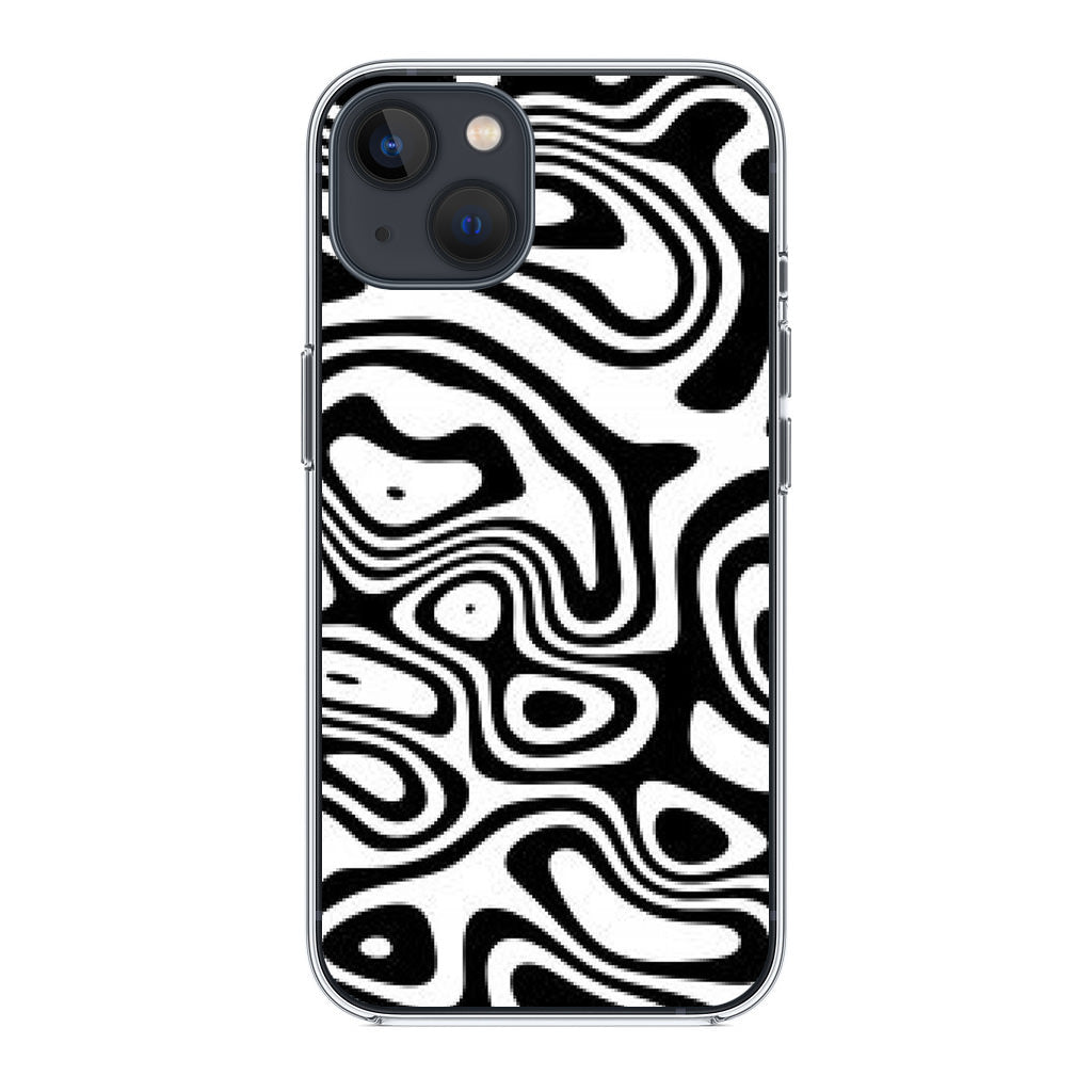 Abstract Black and White Background iPhone 14 / 14 Plus Case