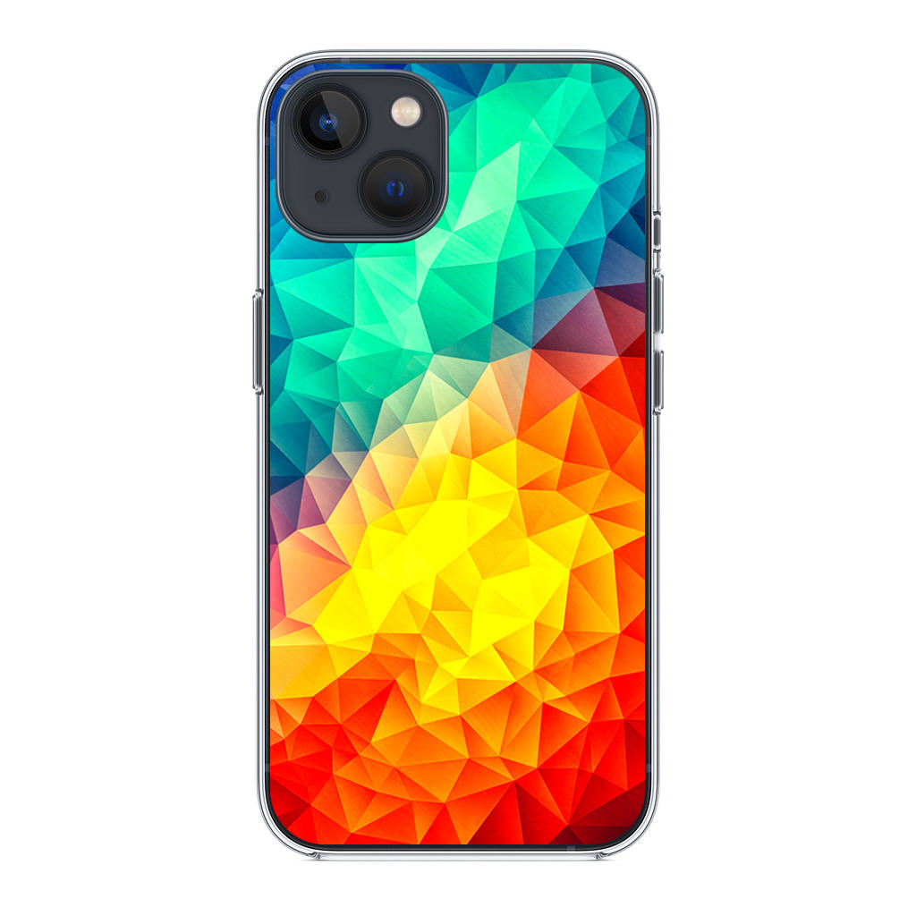 Abstract Multicolor Cubism Painting iPhone 15 / 15 Plus Case