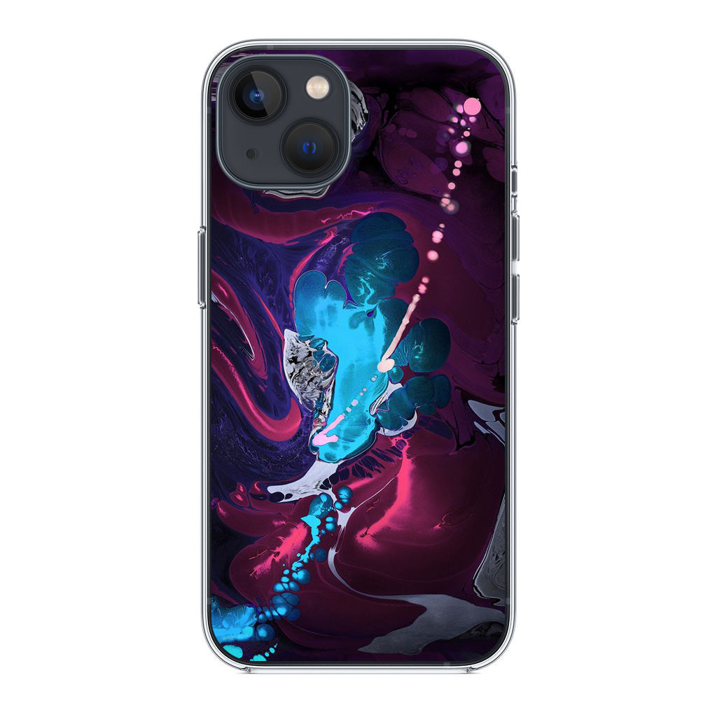 Abstract Purple Blue Art iPhone 14 / 14 Plus Case