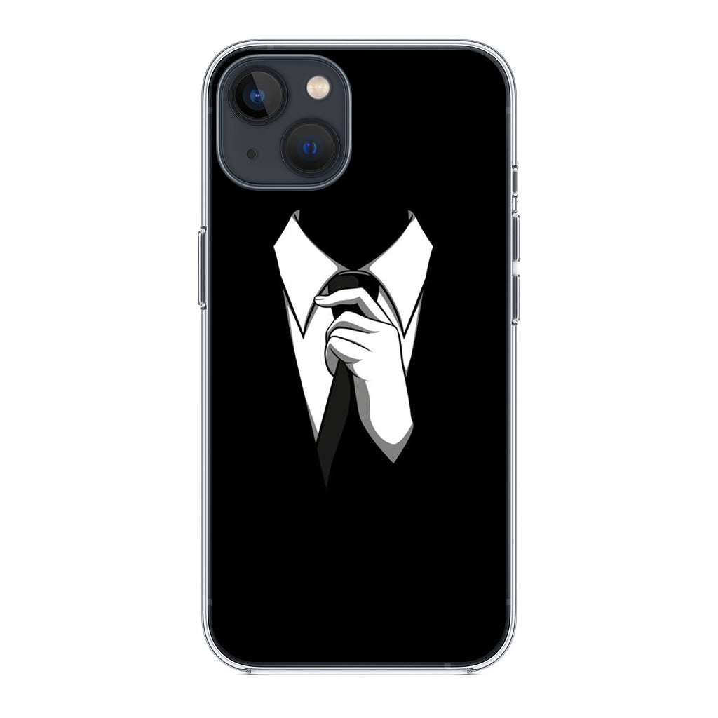 Anonymous Black White Tie iPhone 14 / 14 Plus Case