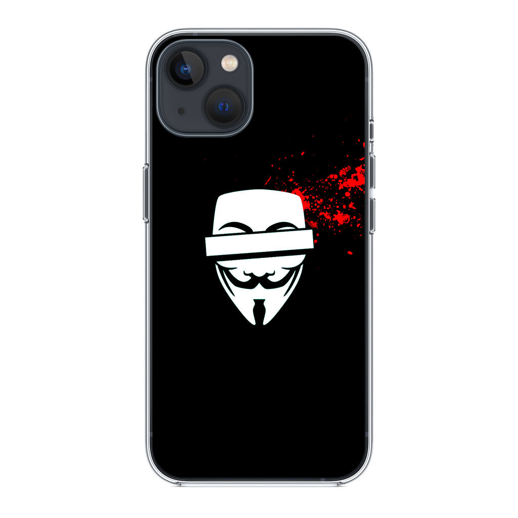 Anonymous Blood Splashes iPhone 14 / 14 Plus Case