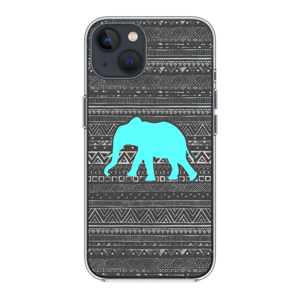 Aztec Elephant Turquoise iPhone 14 / 14 Plus Case