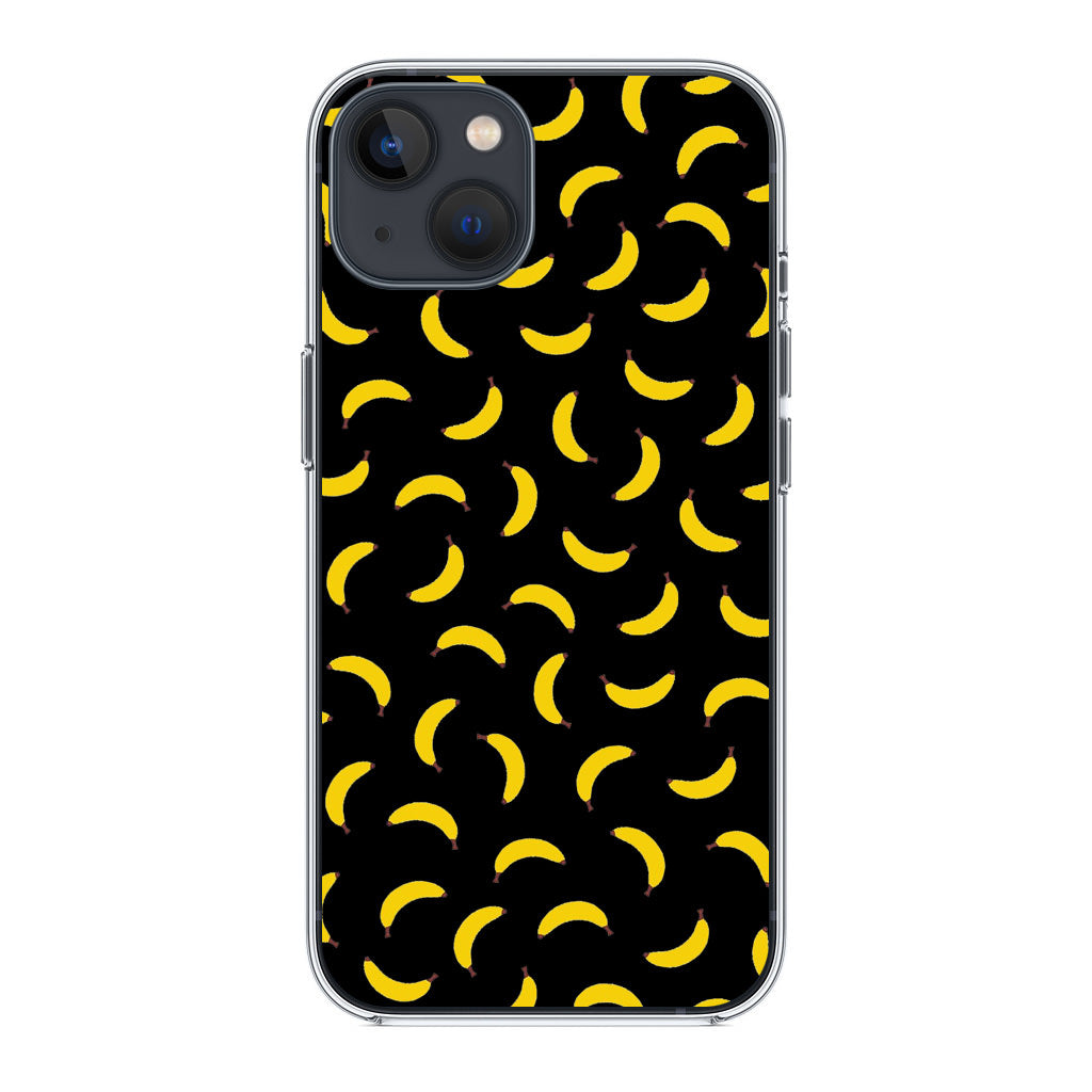 Bananas Fruit Pattern Black iPhone 15 / 15 Plus Case