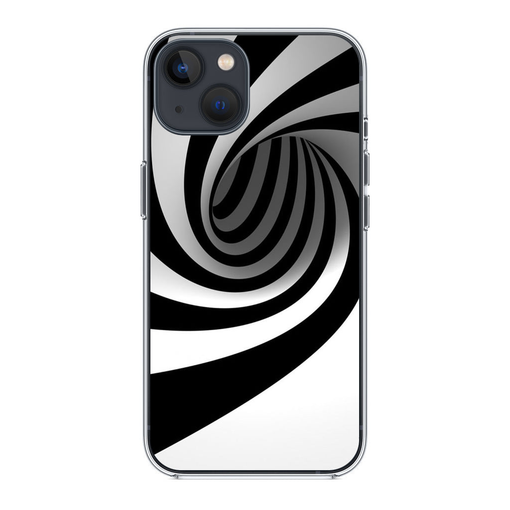 Black and White Twist iPhone 14 / 14 Plus Case