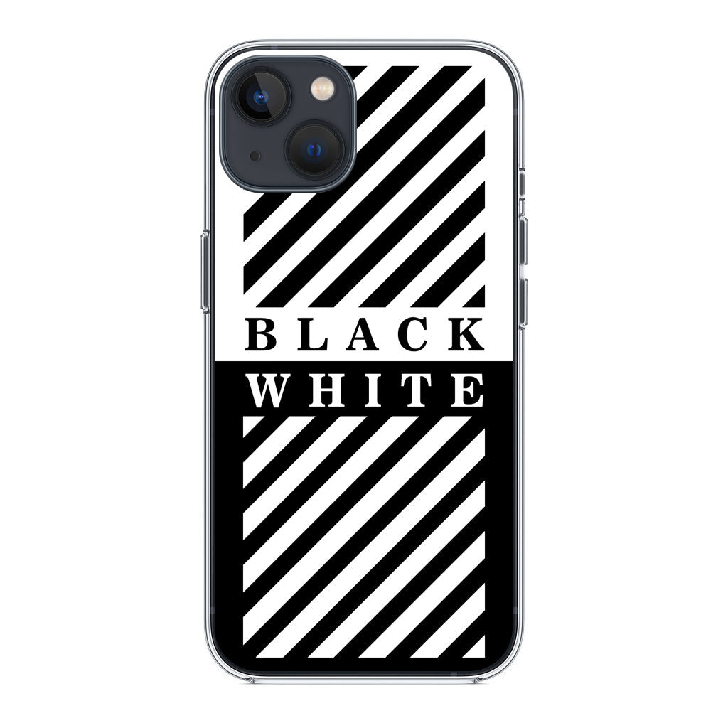 Black White Stripes iPhone 14 / 14 Plus Case