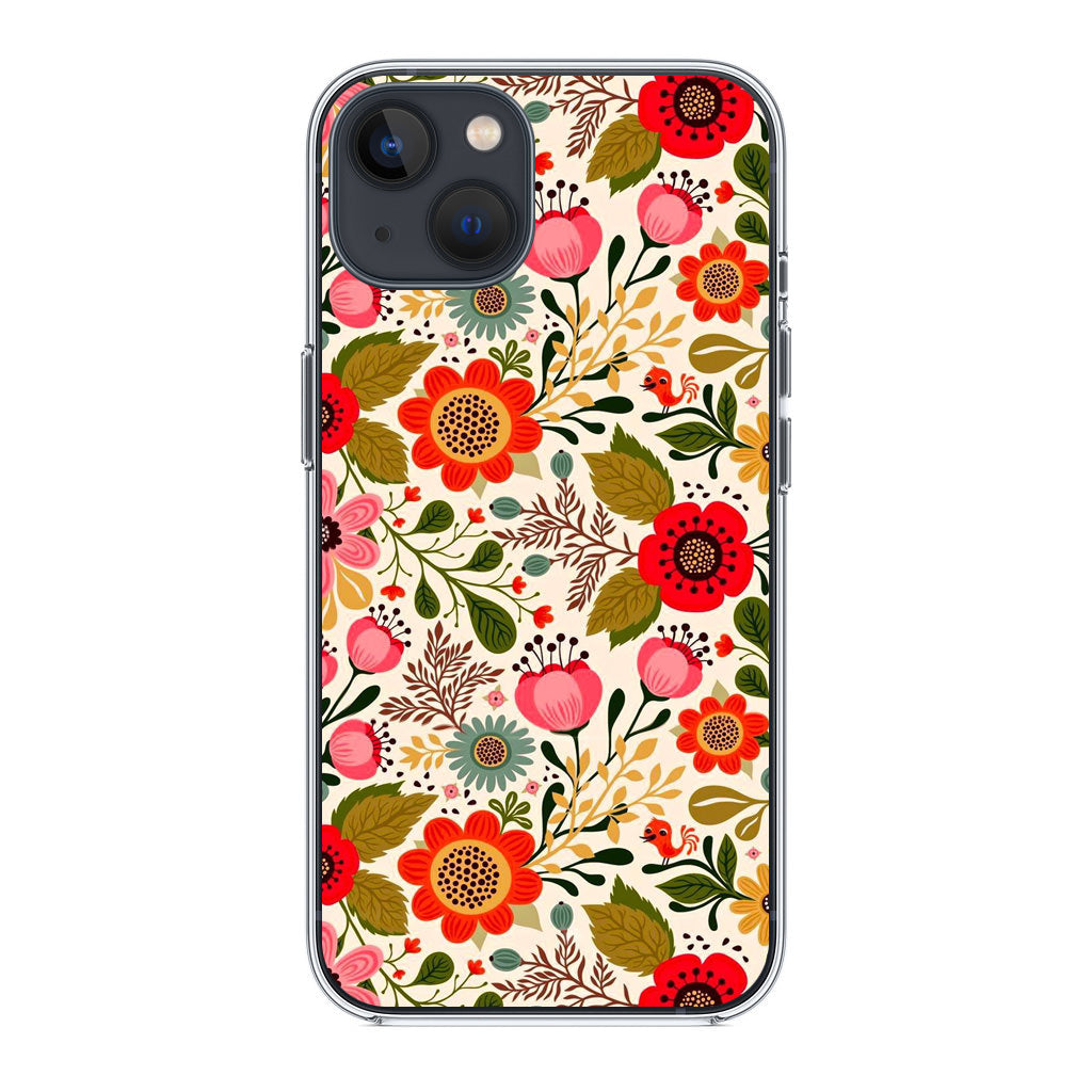 Hello Spring Pattern iPhone 14 / 14 Plus Case