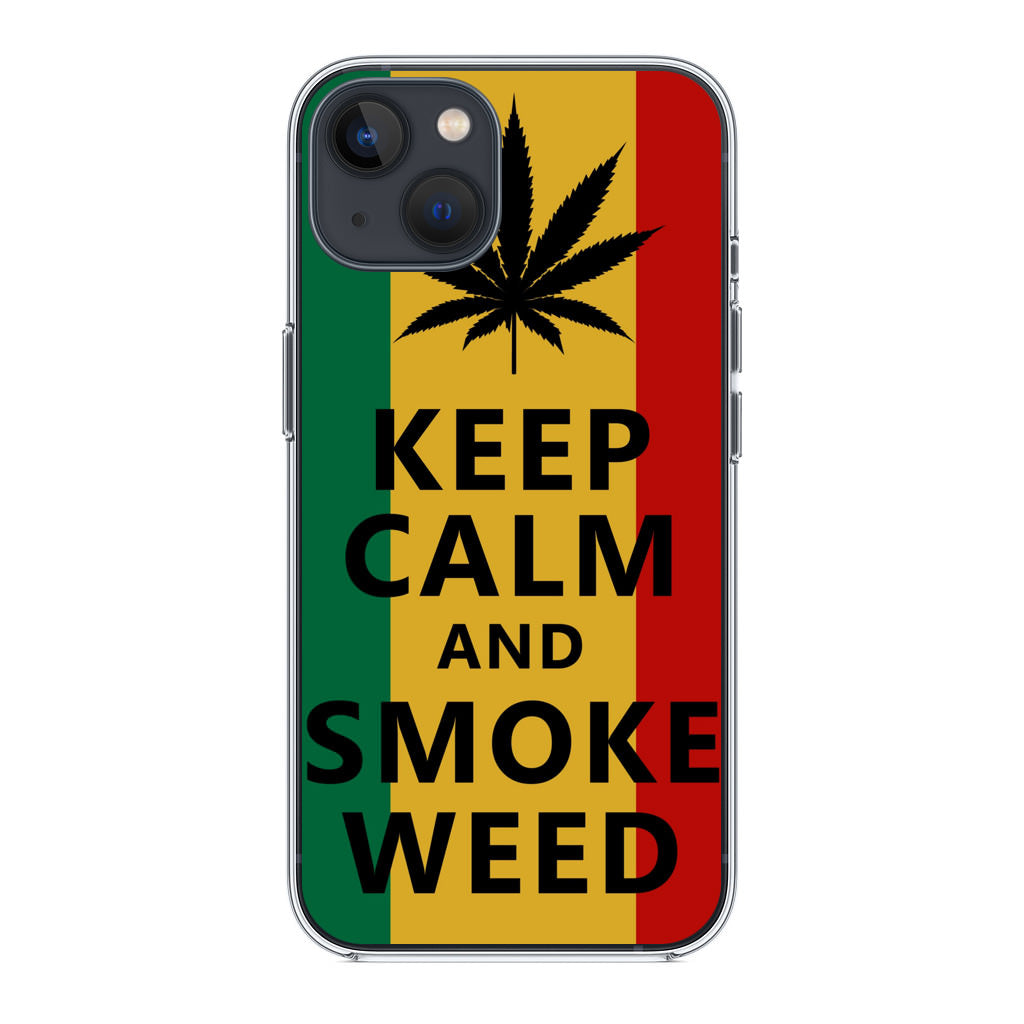 Keep Calm And Smoke Weed iPhone 14 / 14 Plus Case