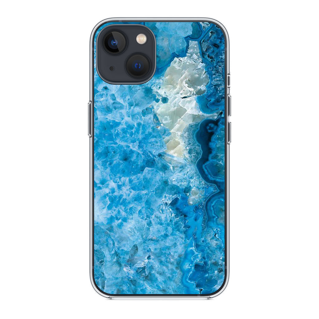 Navy Blue Marble iPhone 14 / 14 Plus Case