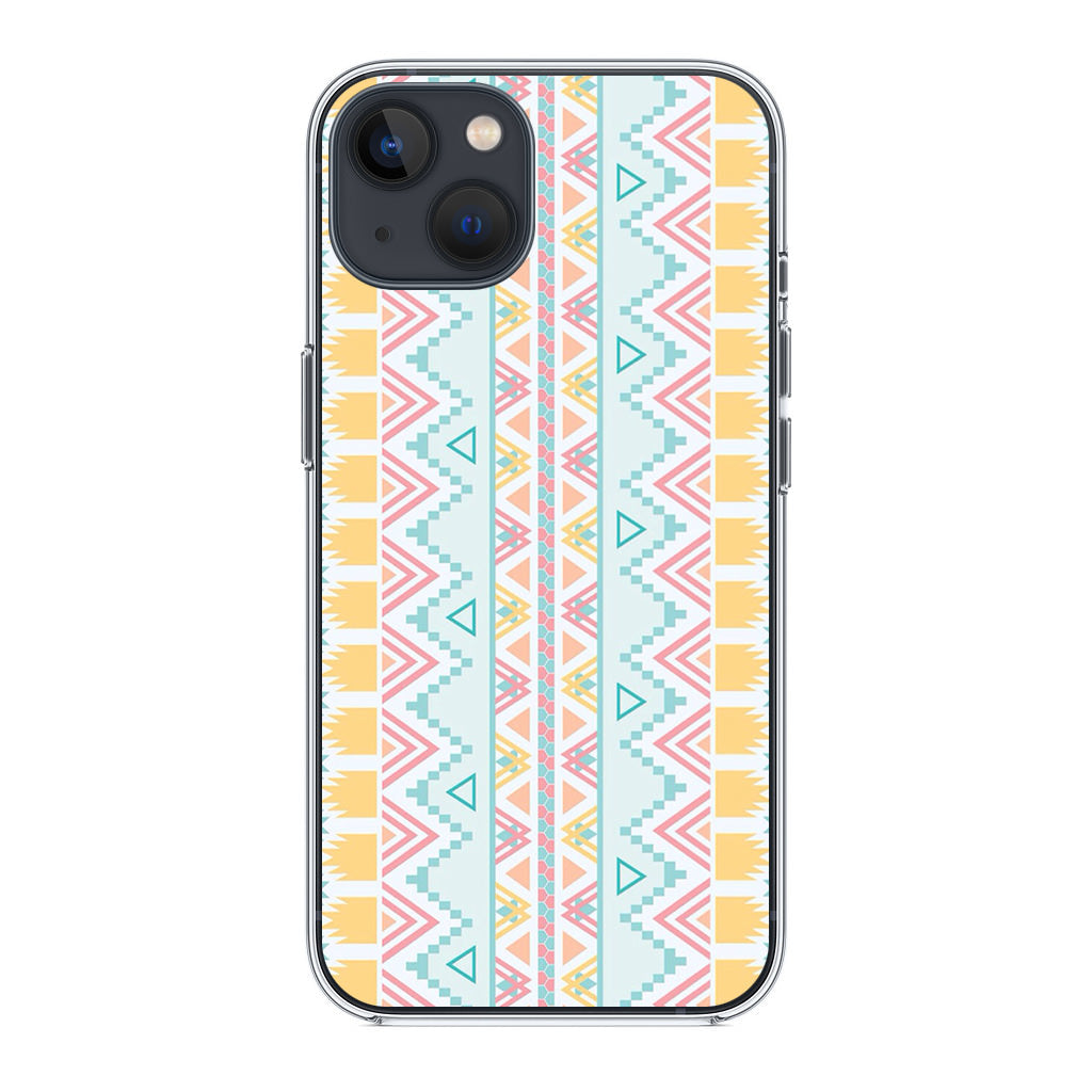 Peach Aztec Pattern iPhone 14 / 14 Plus Case