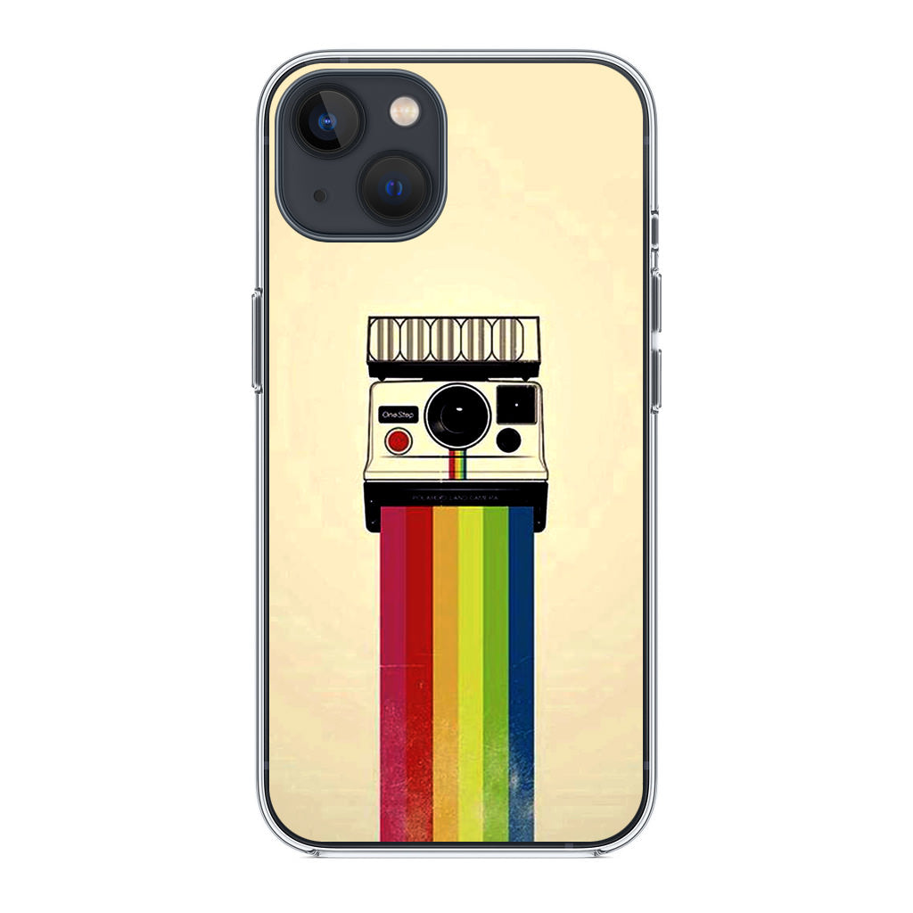 Polaroid Camera Colorful Rainbow iPhone 14 / 14 Plus Case