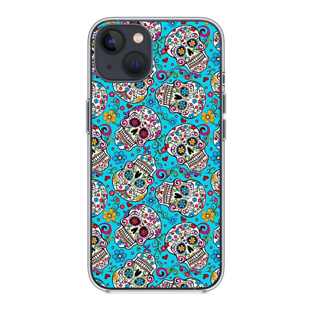 Skull Floral Sugar iPhone 14 / 14 Plus Case