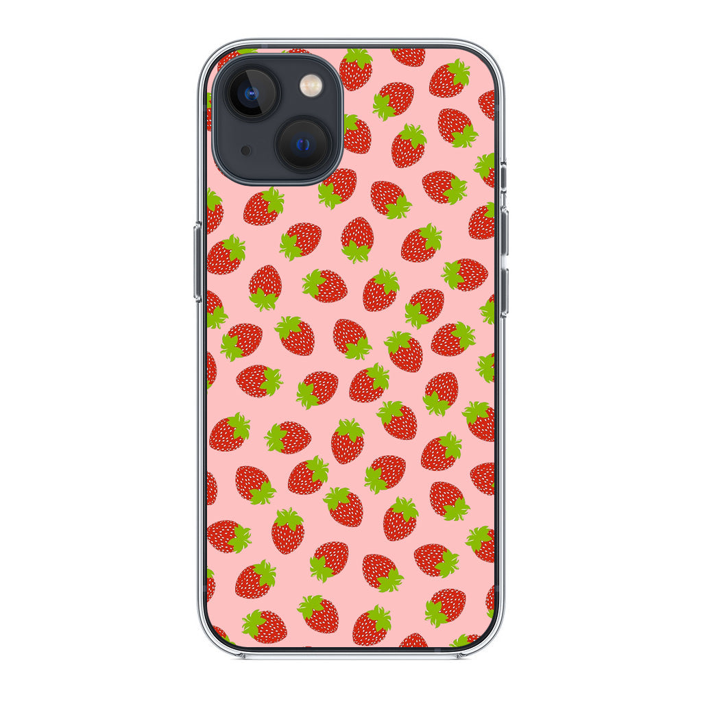 Strawberries Pattern iPhone 14 / 14 Plus Case