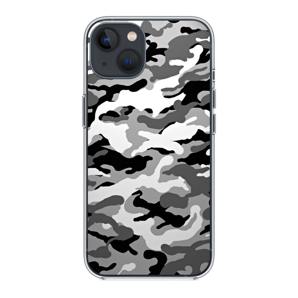 Winter Army Camo iPhone 14 / 14 Plus Case