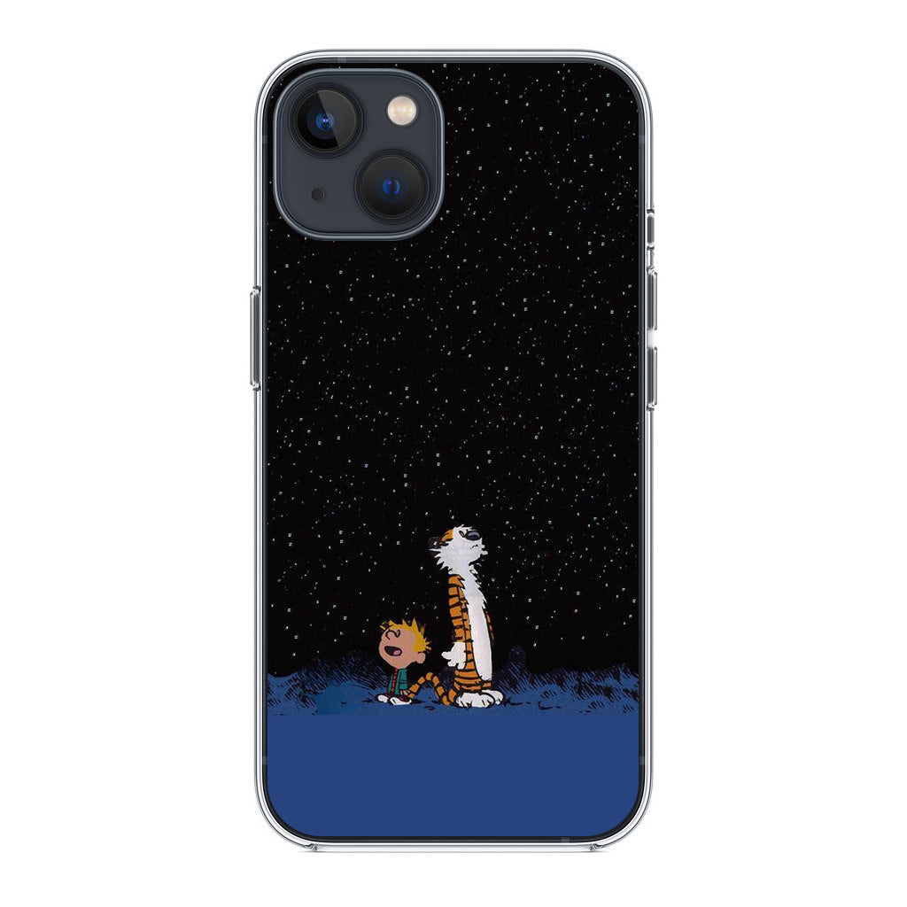 Calvin and Hobbes Space iPhone 14 / 14 Plus Case