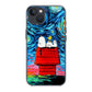 Dog Lying Under Starry Night Van Gogh iPhone 15 / 15 Plus Case