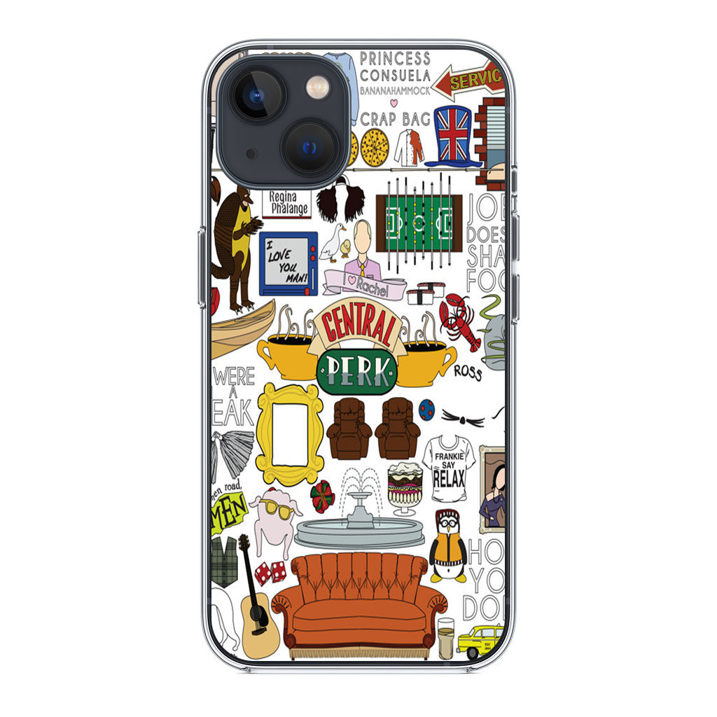 Friends TV Show Central Perk Sticker iPhone 14 / 14 Plus Case