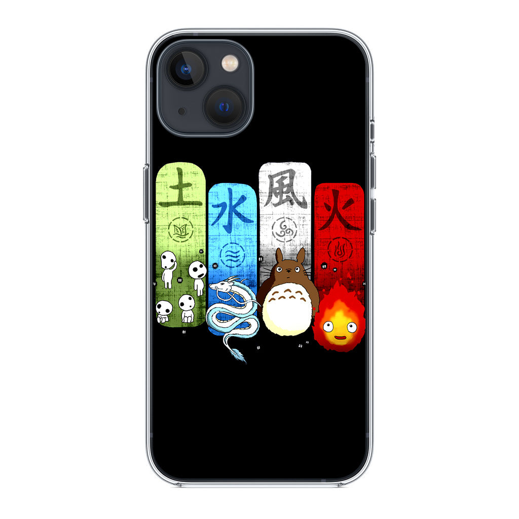 Ghibli Elemental Charms iPhone 14 / 14 Plus Case