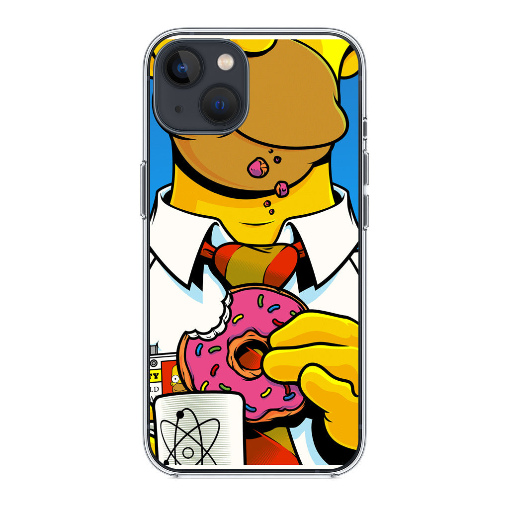 Homer Eats Donut iPhone 14 / 14 Plus Case