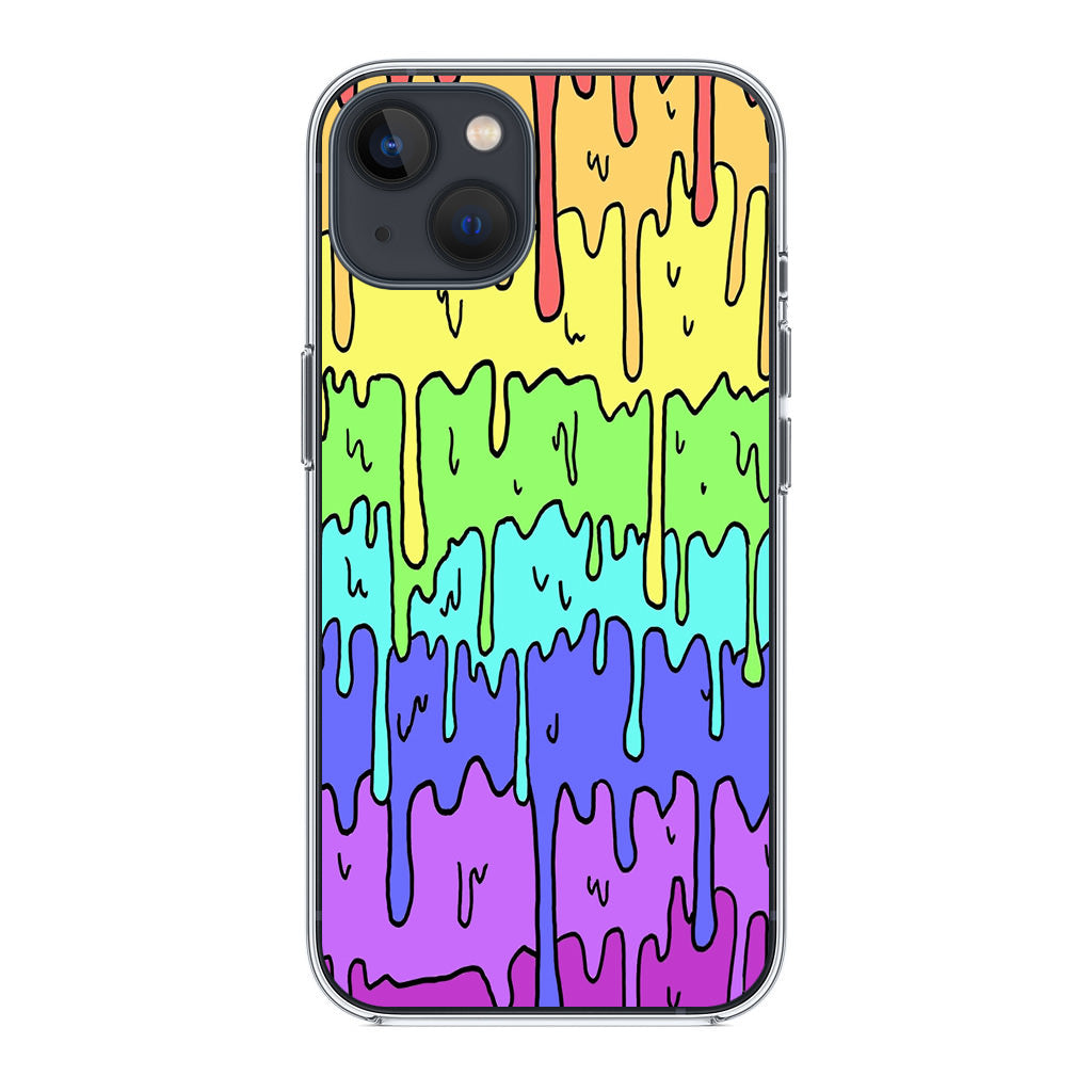 Pastel Kawaii Melting Rainbow iPhone 14 / 14 Plus Case