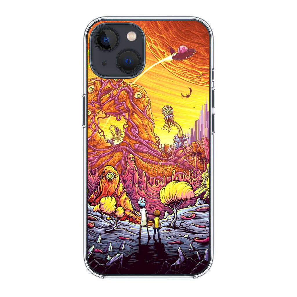 Rick And Morty Alien Planet iPhone 14 / 14 Plus Case